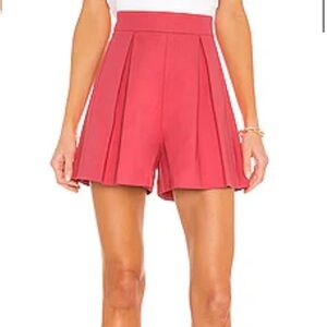 IORANE Printed Elephants Pleated Front Shorts in Pink sz XS